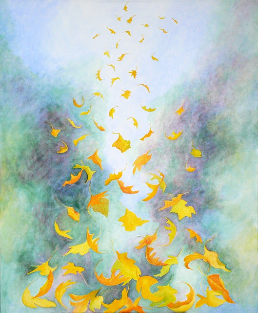 Danse du Vent – Les Feuilles – décembre 2010 – toile 100×120 – acrylique