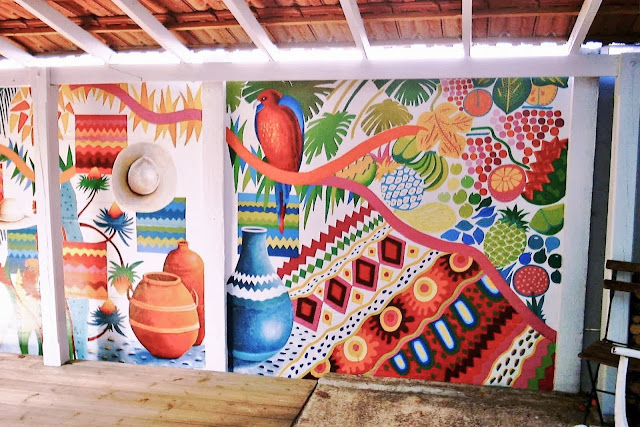 Peinture murale chez Pierrette,195x 450 acrilyqye, Andernos 2006 (2)