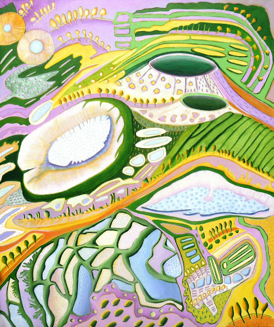 Terre de Sel II – août 2011 – ft 100×120 – acrylique sur chassis toilé