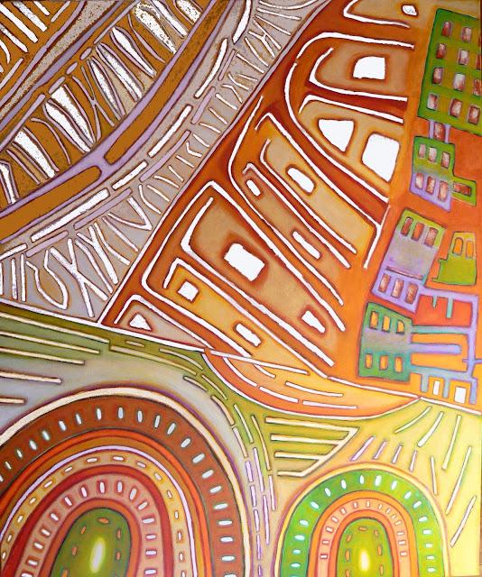 Urban Terre des Sables – janvier 2009 – toile 100×120 – acryliqu